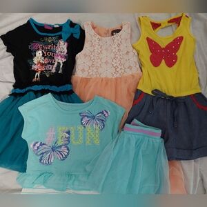 Bundle Of Size 6 Girls' Dresses/Outfits (Includes Beautiful Pink & White Dress)